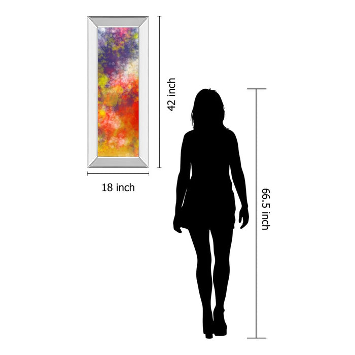 Classy Living Colorburst Dream Wall Art 18"x42", Mirrored Frame