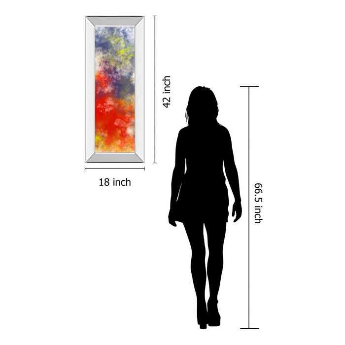 Classy Living Vapor Burst Wall Art 18"x42", Mirrored Frame