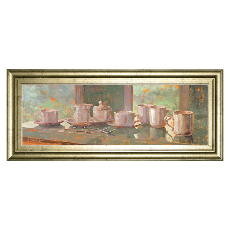 Classy Living Still Life Charm Wall Art 42"x18", Crisp Chardonnay Frame