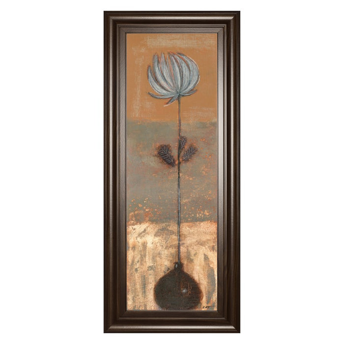 Classy Living Delicate Bloom Wall Art 18"x42", Cinnamon Mocha Frame