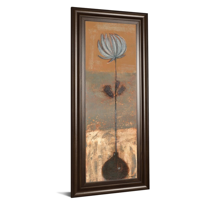 Classy Living Delicate Bloom Wall Art 18"x42", Cinnamon Mocha Frame