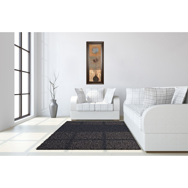 Classy Living Delicate Bloom Wall Art 18"x42", Cinnamon Mocha Frame