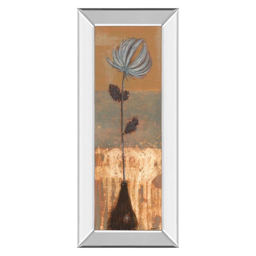 Classy Living Solitary Bloom Wall Art 18"x42", Mirrored Frame
