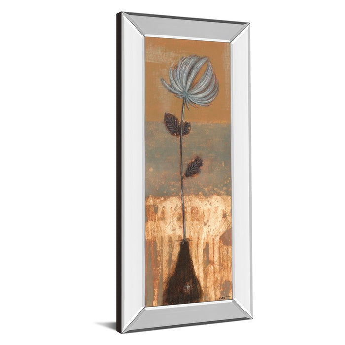 Classy Living Solitary Bloom Wall Art 18"x42", Mirrored Frame