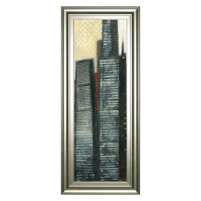 Classy Living City Silhouettes Wall Art 18"x42", Siver Serenity Frame - 1763