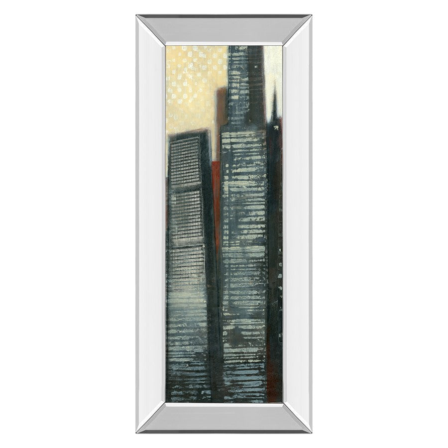 Classy Living City Silhouettes Wall Art 18"x42", Mirrored Frame