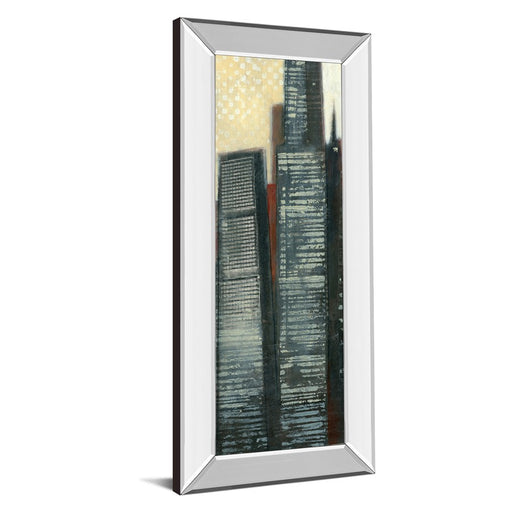 Classy Living City Silhouettes Wall Art 18"x42", Mirrored Frame