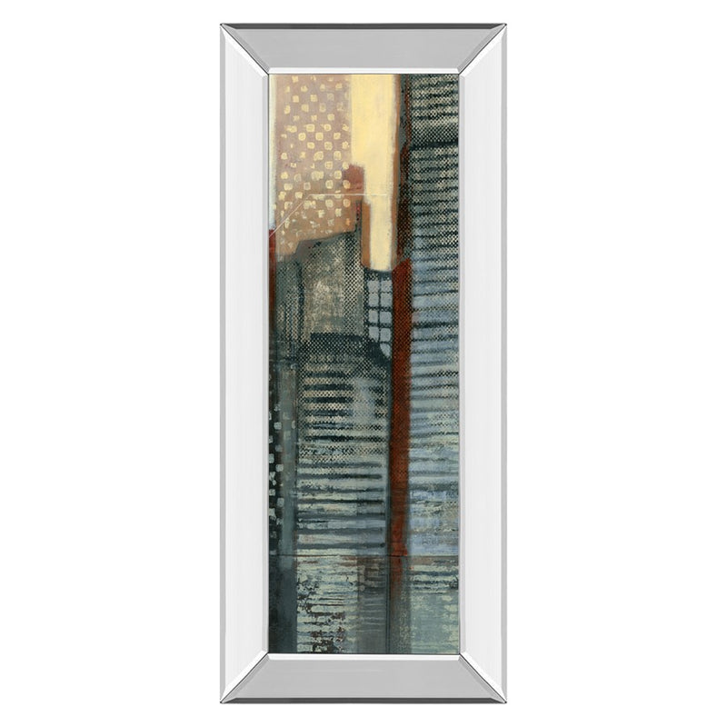 Classy Living City Rhythm Wall Art 18"x42", Mirrored Frame