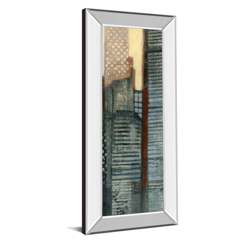 Classy Living City Rhythm Wall Art 18"x42", Mirrored Frame