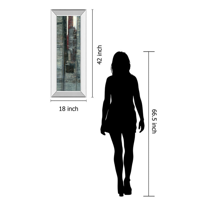 Classy Living Urban Essence Wall Art 18"x42", Mirrored Frame