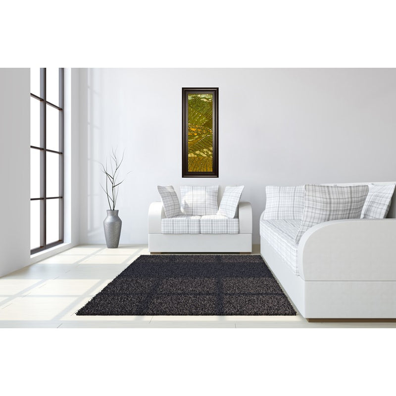 Classy Living Vineyard Batik I Wall Art 18"x42", Dark Chocolate Frame