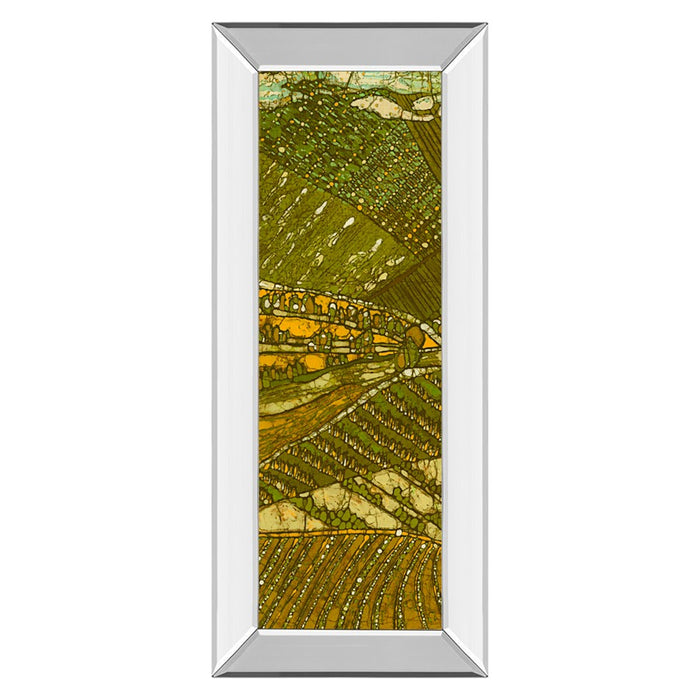Classy Living Vineyard Batik I Wall Art 18"x42", Mirrored Frame