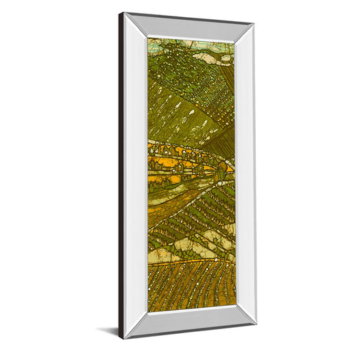Classy Living Vineyard Batik I Wall Art 18"x42", Mirrored Frame