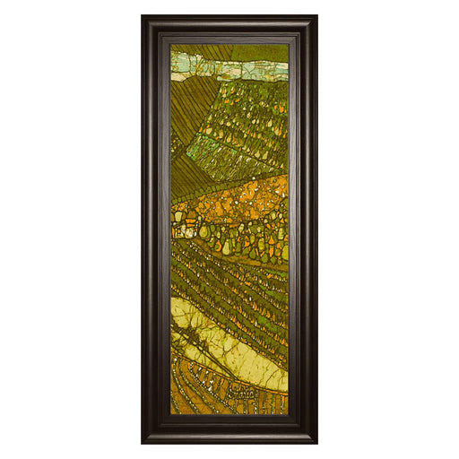 Classy Living Vineyard Batik II Wall Art 18"x42", Dark Chocolate Frame - 1767