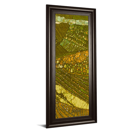 Classy Living Vineyard Batik II Wall Art 18"x42", Dark Chocolate Frame