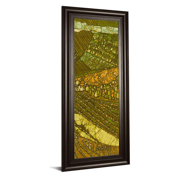 Classy Living Vineyard Batik II Wall Art 18"x42", Dark Chocolate Frame