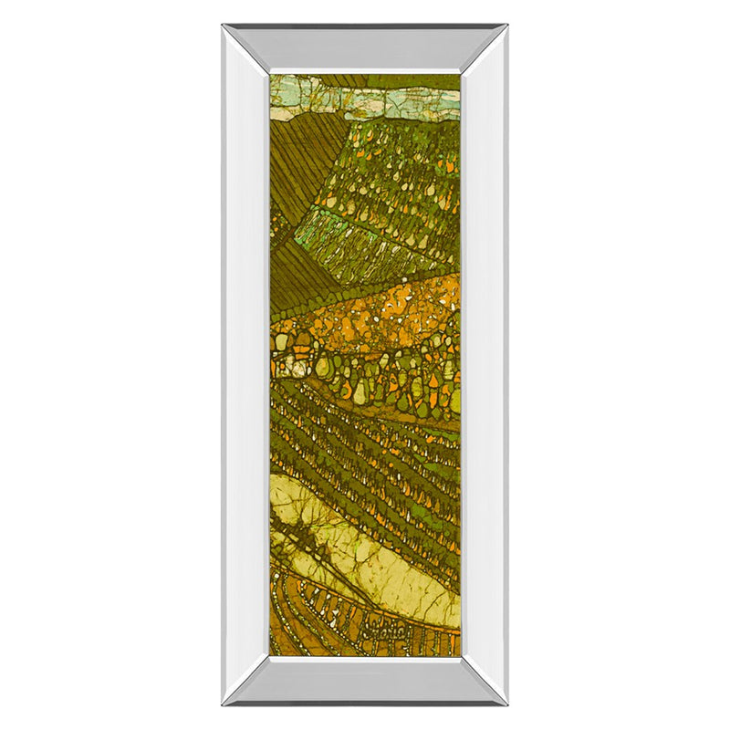 Classy Living Vineyard Batik II Wall Art 18"x42", Mirrored Frame