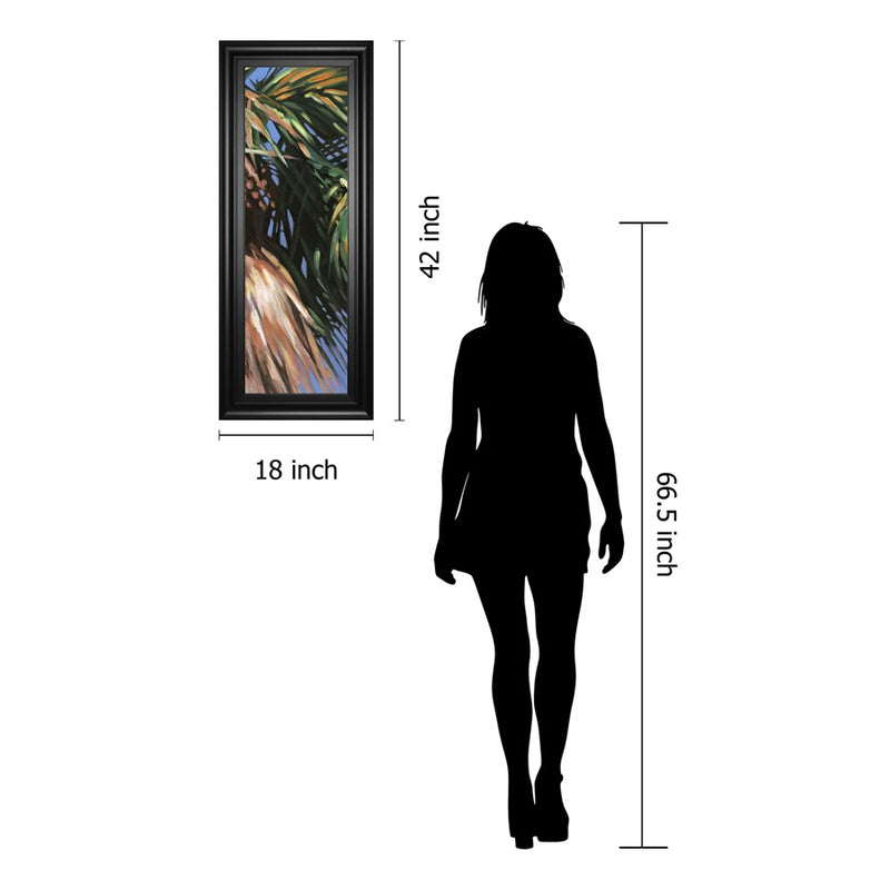 Classy Living WIId Palm II Wall Art 18"x42", Black Frame