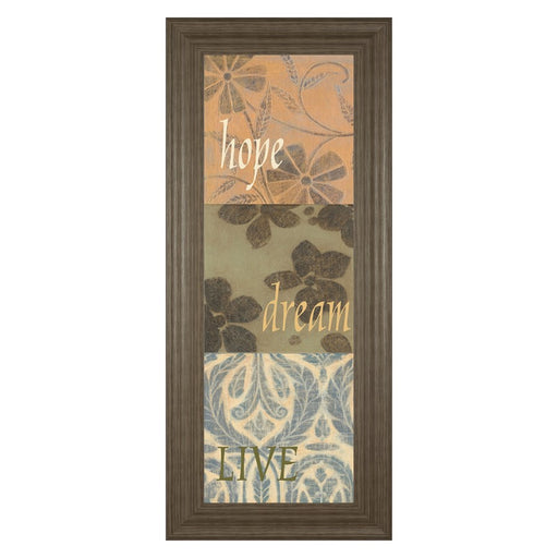 Classy Living Uplifted Words Wall Art 18"x42", Tranquil Ash Frame - 1777