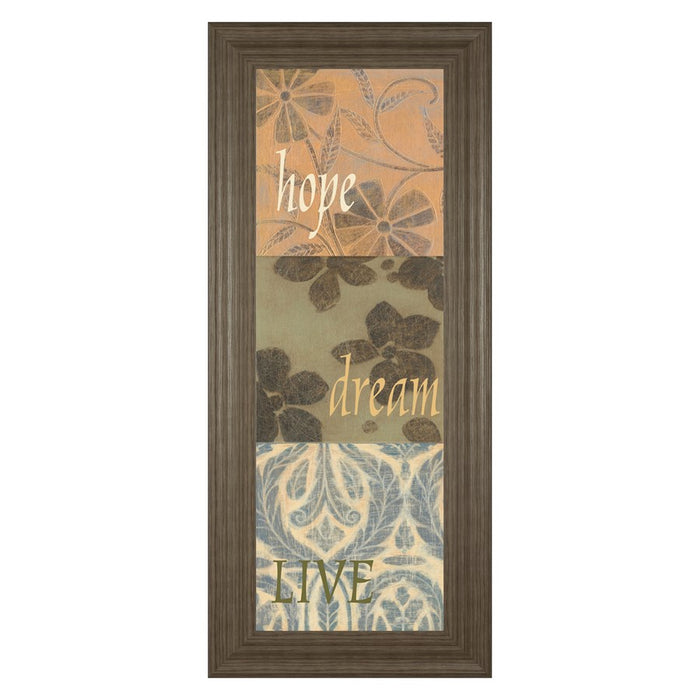 Classy Living Uplifted Words Wall Art 18"x42", Tranquil Ash Frame - 1777