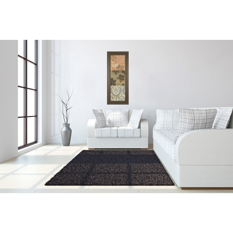Classy Living Uplifted Words Wall Art 18"x42", Tranquil Ash Frame