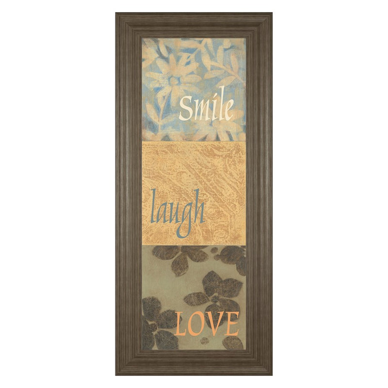 Classy Living Uplift Trio Wall Art 18"x42", Tranquil Ash Frame
