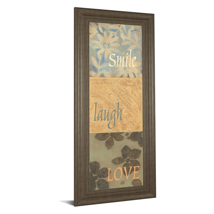 Classy Living Uplift Trio Wall Art 18"x42", Tranquil Ash Frame