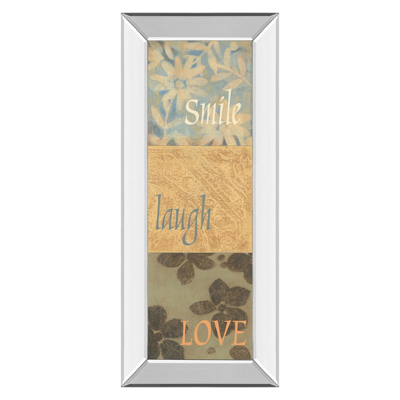 Classy Living Uplift Trio Wall Art 18"x42", Mirrored Frame