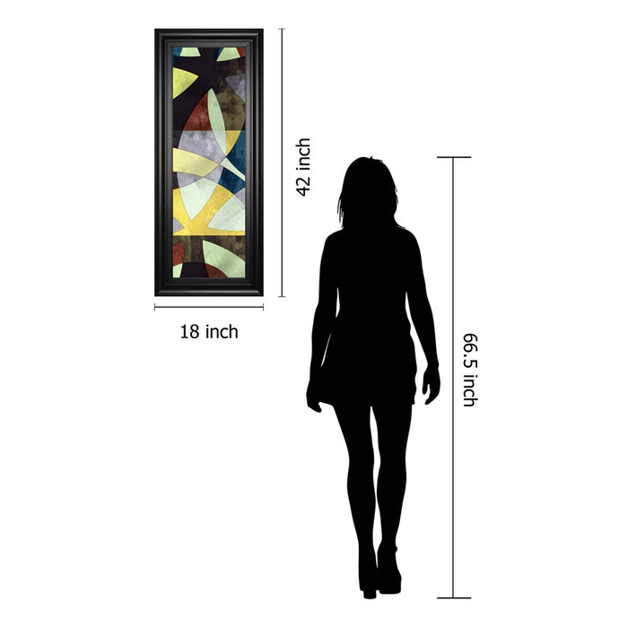 Classy Living Elliptic Path I Wall Art 18"x42", Black Frame