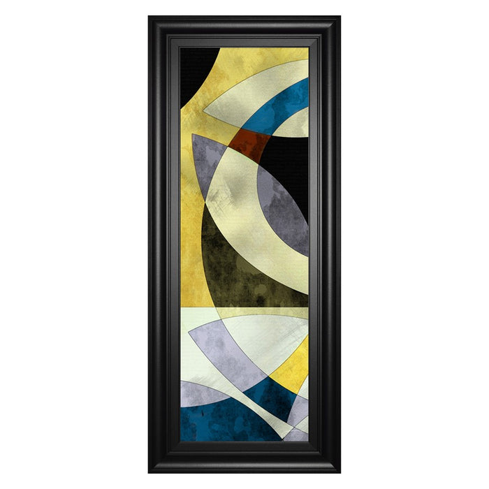 Classy Living Intersected Gleam Wall Art 18"x42", Black Frame