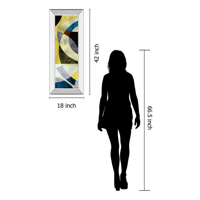 Classy Living Intersected Gleam Wall Art 18"x42", Mirrored Frame