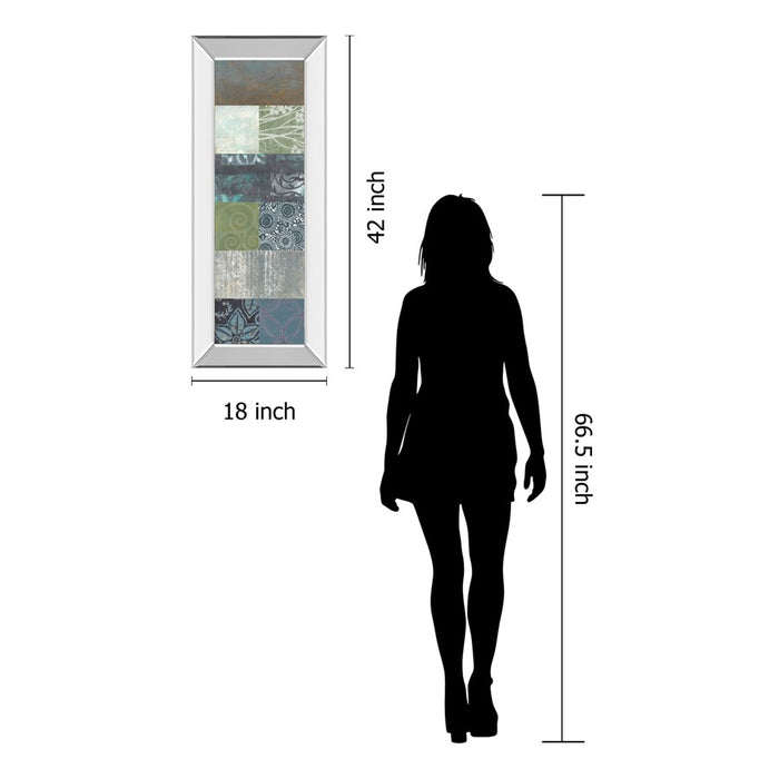 Classy Living Zen Panel II Wall Art 18"x42", Mirrored Frame