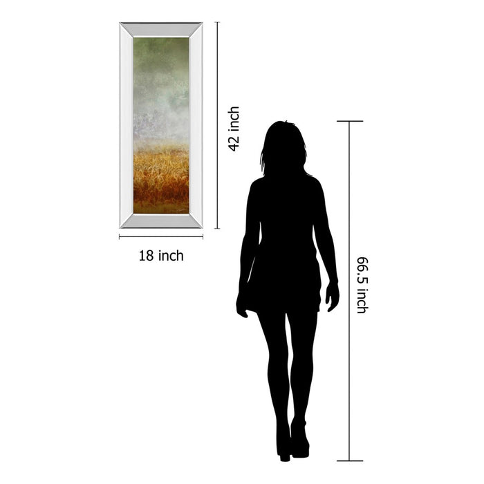 Classy Living Lush Field Wall Art 18"x42", Mirrored Frame