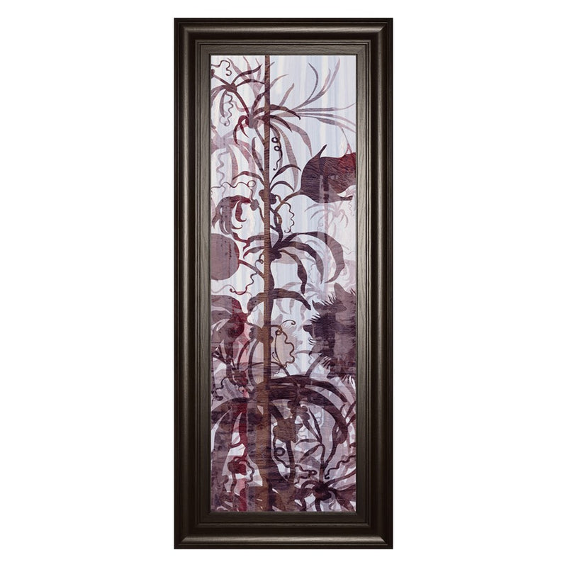 Classy Living Twilight Petals Wall Art 18"x42", Dark Chocolate Frame