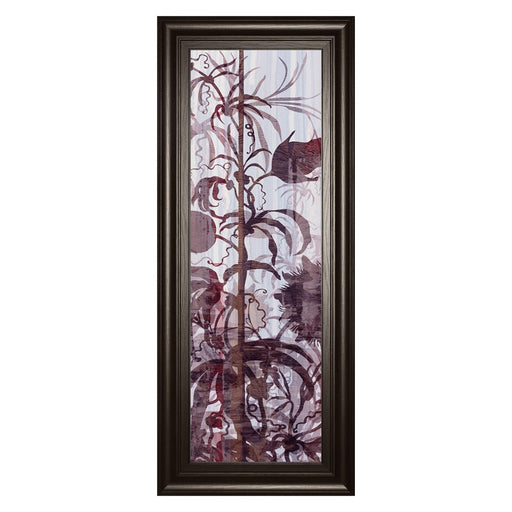 Classy Living Twilight Petals Wall Art 18"x42", Dark Chocolate Frame - 1792