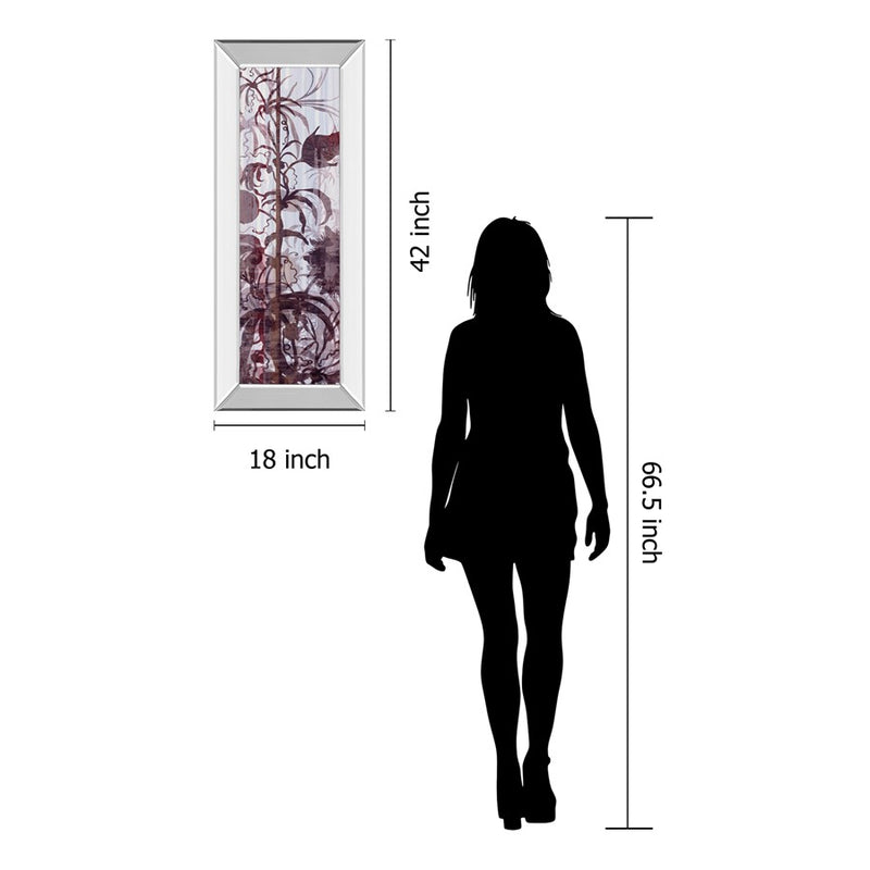Classy Living Twilight Petals Wall Art 18"x42", Mirrored Frame