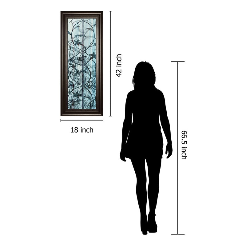 Classy Living Shadow Fern Echo Wall Art 18"x42", Dark Chocolate Frame
