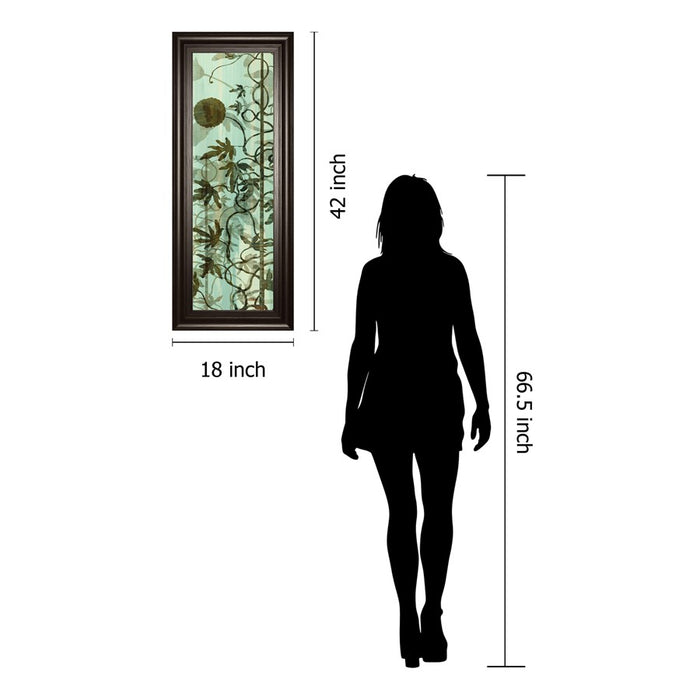 Classy Living Botanical Vines Wall Art 18"x42", Dark Chocolate Frame
