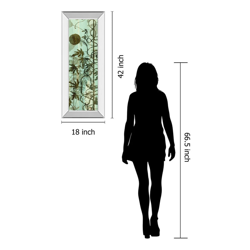 Classy Living Botanical Vines Wall Art 18"x42", Mirrored Frame