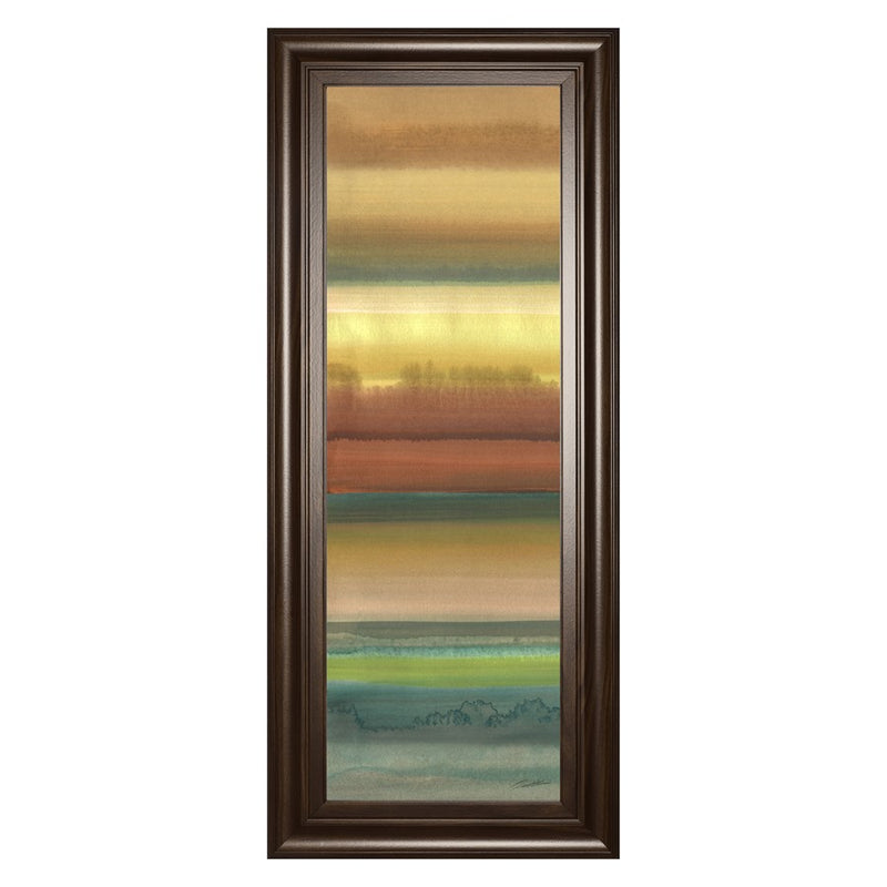 Classy Living Tranquil Horizon Wall Art 18"x42", Cinnamon Mocha Frame