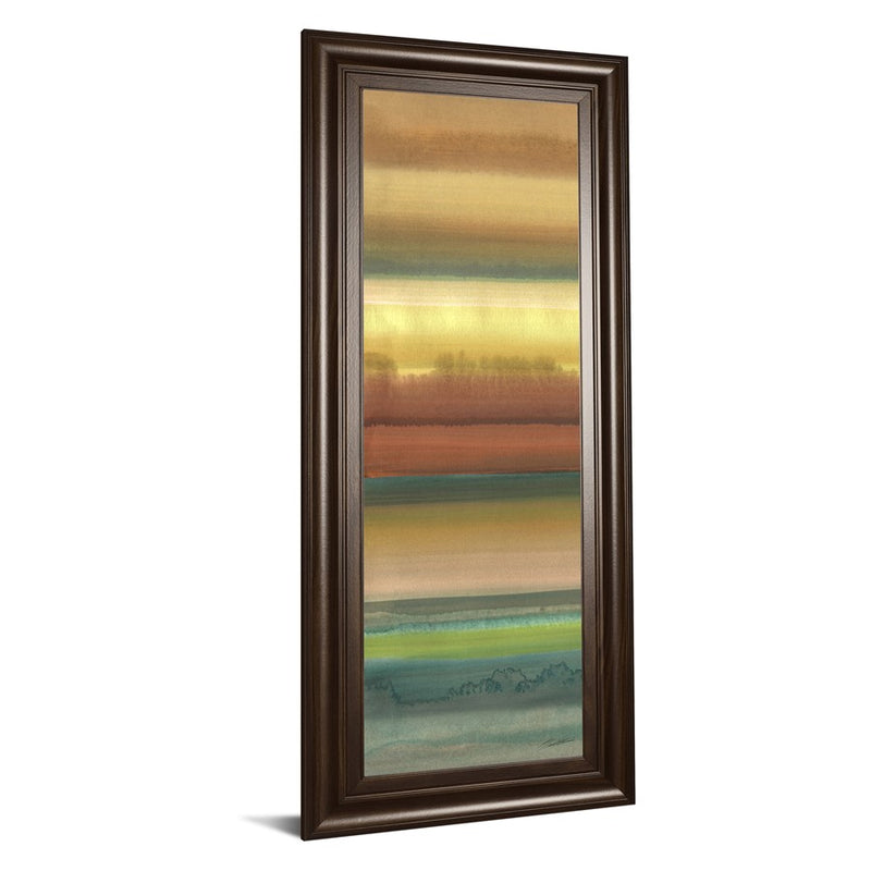 Classy Living Tranquil Horizon Wall Art 18"x42", Cinnamon Mocha Frame