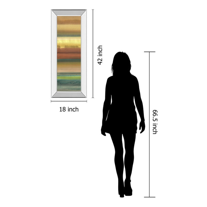 Classy Living Tranquil Horizon Wall Art 18"x42", Mirrored Frame