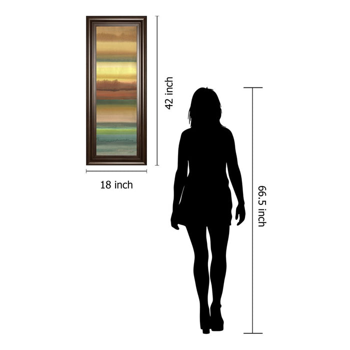 Classy Living Ambient Sky II Wall Art 18"x42", Cinnamon Mocha Frame