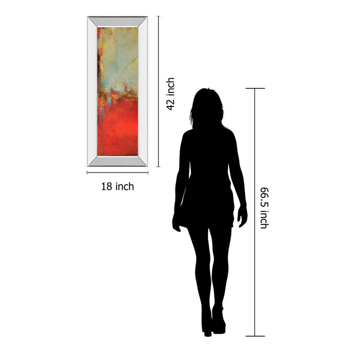 Classy Living Urban Pulse Wall Art 18"x42", Mirrored Frame