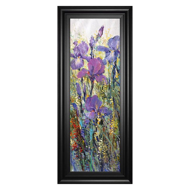 Classy Living WIId Violet Stems Wall Art 18"x42", Midnight Aura Frame