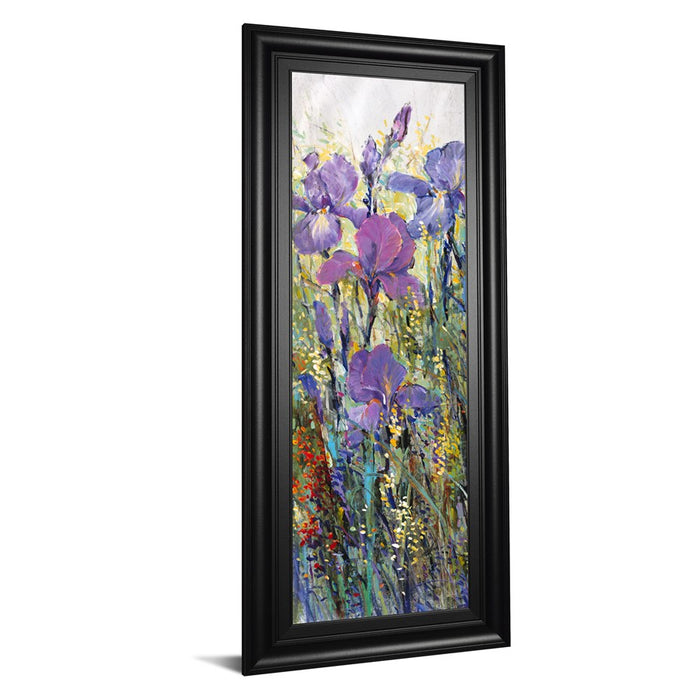 Classy Living WIId Violet Stems Wall Art 18"x42", Midnight Aura Frame