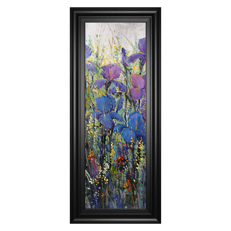 Classy Living Iris Bloom Wall Art 18"x42", Midnight Aura Frame
