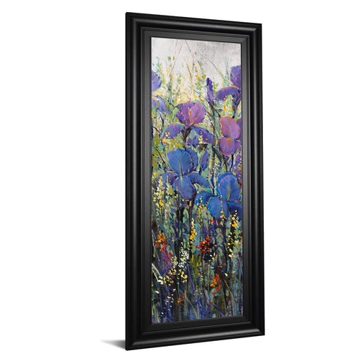 Classy Living Iris Bloom Wall Art 18"x42", Midnight Aura Frame