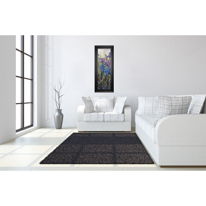 Classy Living Iris Bloom Wall Art 18"x42", Midnight Aura Frame