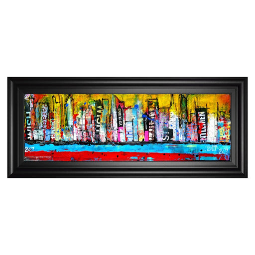 Classy Living Urban Vibe Wall Art 42"x18", Midnight Aura Frame - 1809